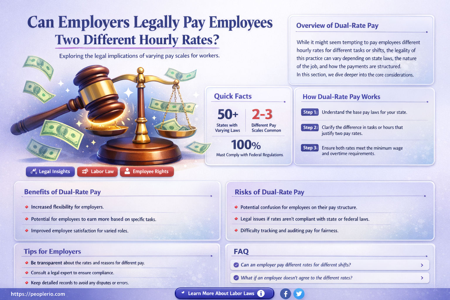 can you pay an employee two different hourly rates
