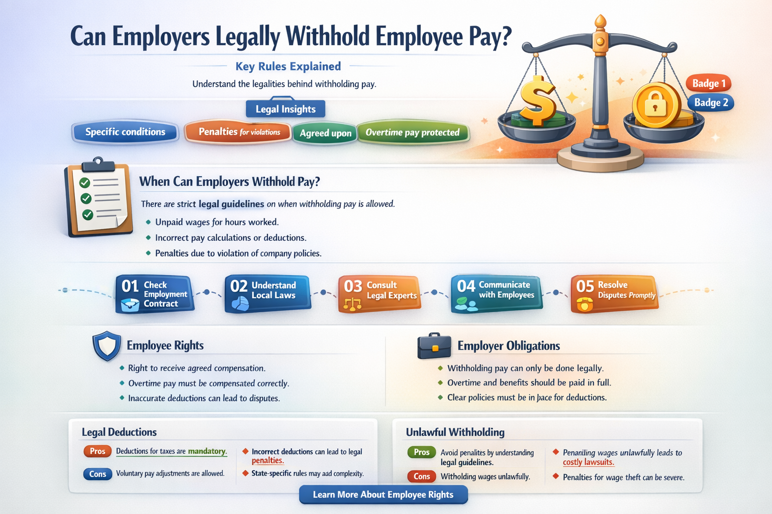 can you withhold pay from an employee