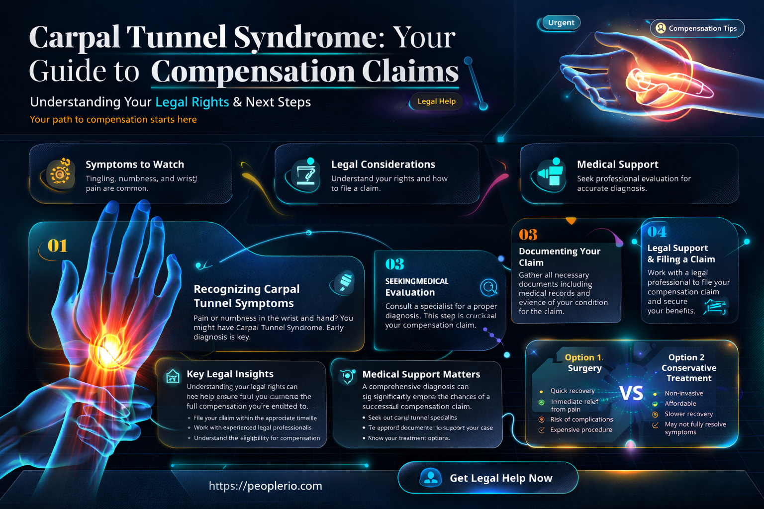 can I claim compensation for carpal tunnel syndrome