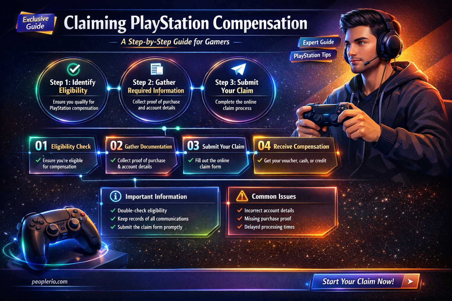 how to claim playstation compensation