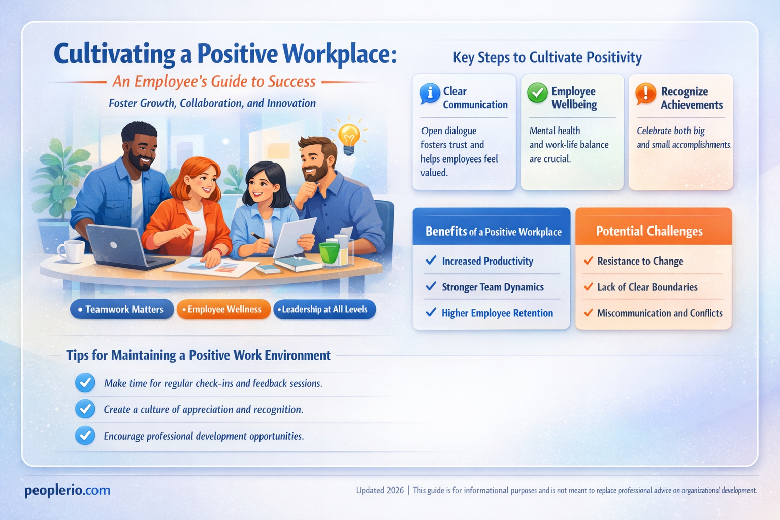 how to create a positive work environment as an employee