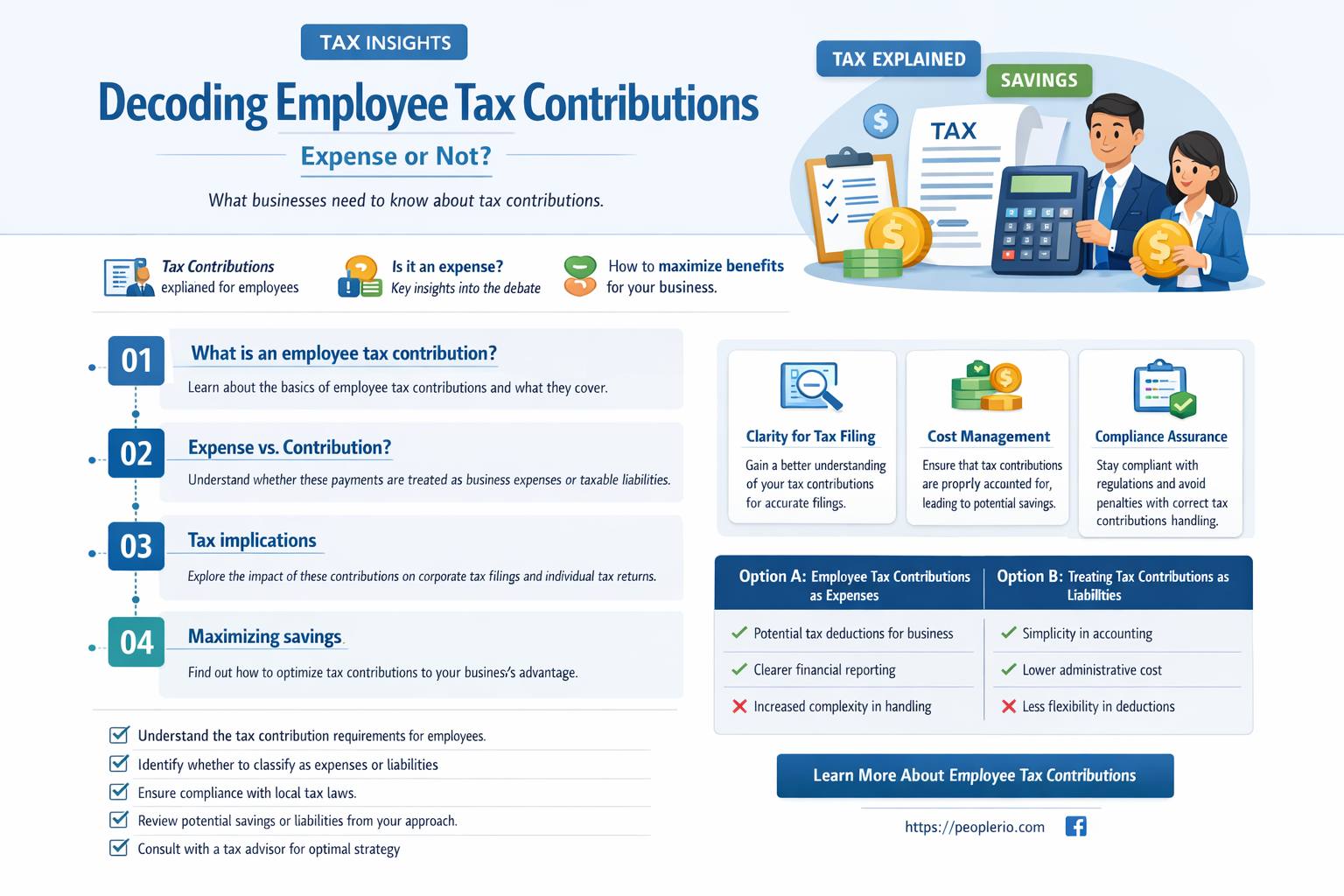 are employee tax contributions an expense