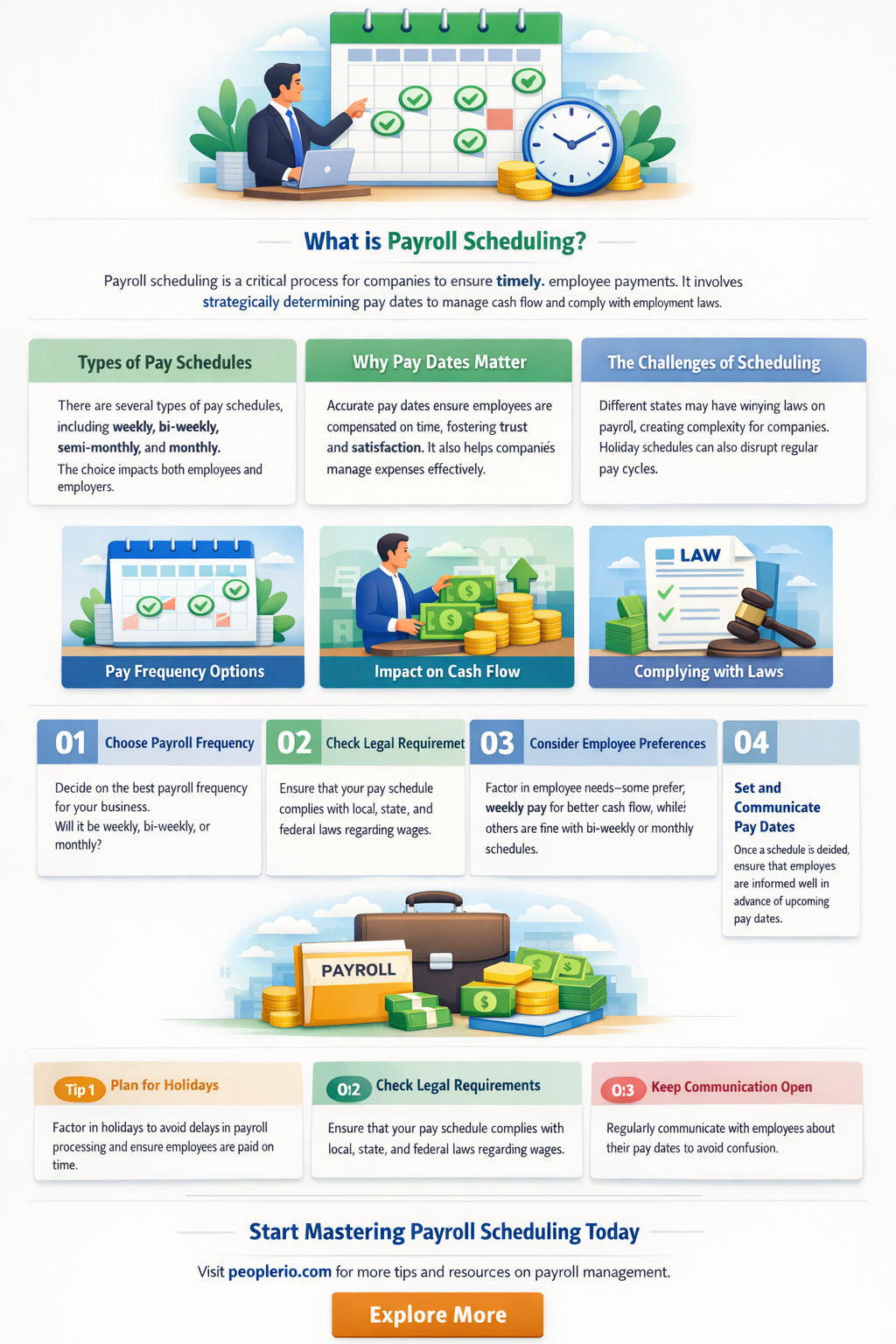 do companies determine pay dates on payroll checks