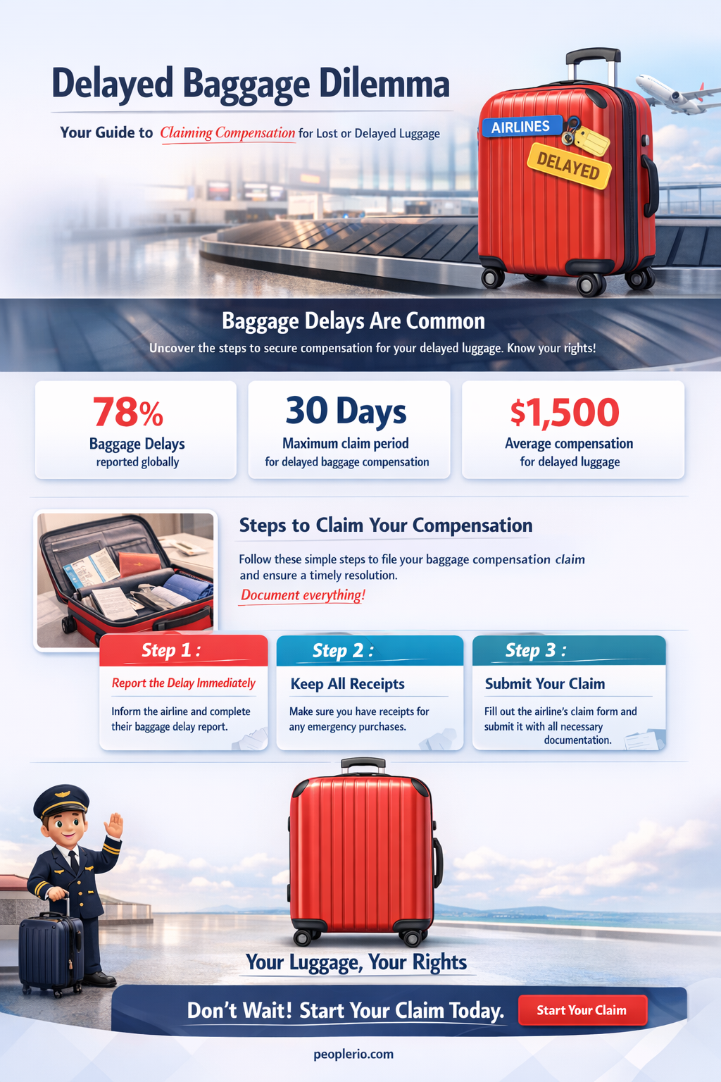 can I claim compensation for delayed baggage