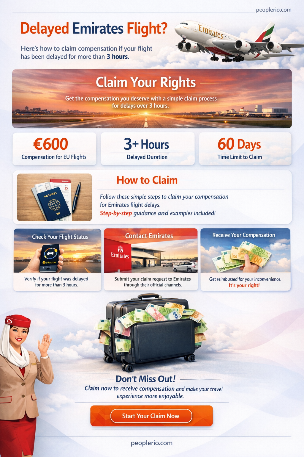 can I claim compensation for delayed emirates flight