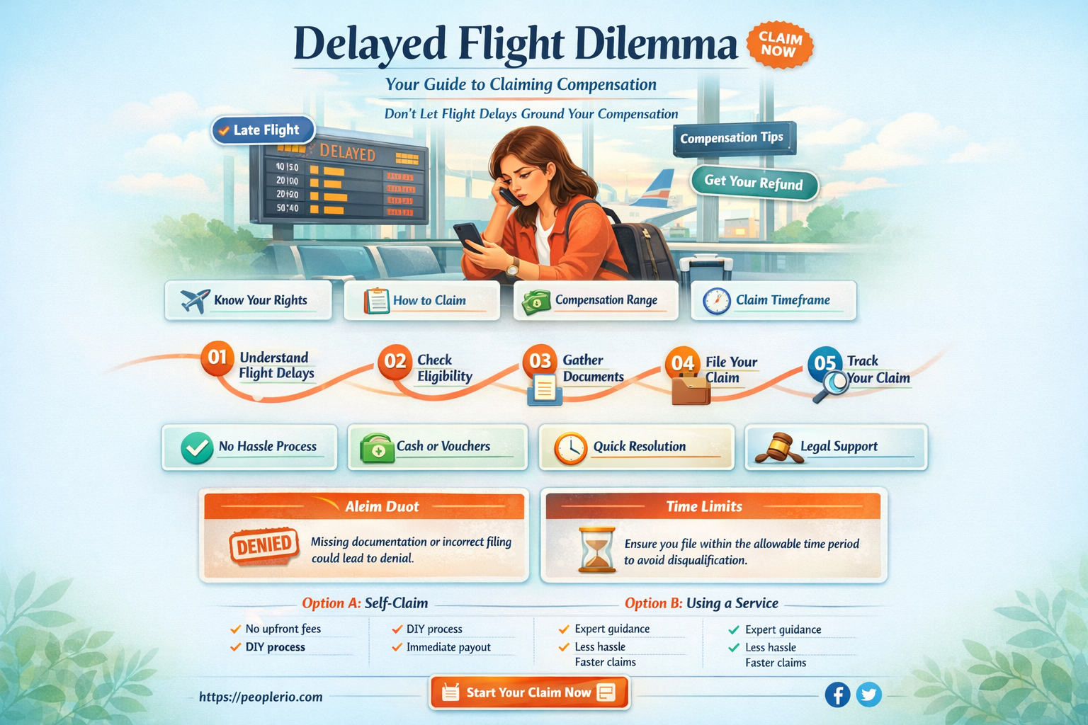 can I claim compensation for a delayed flight