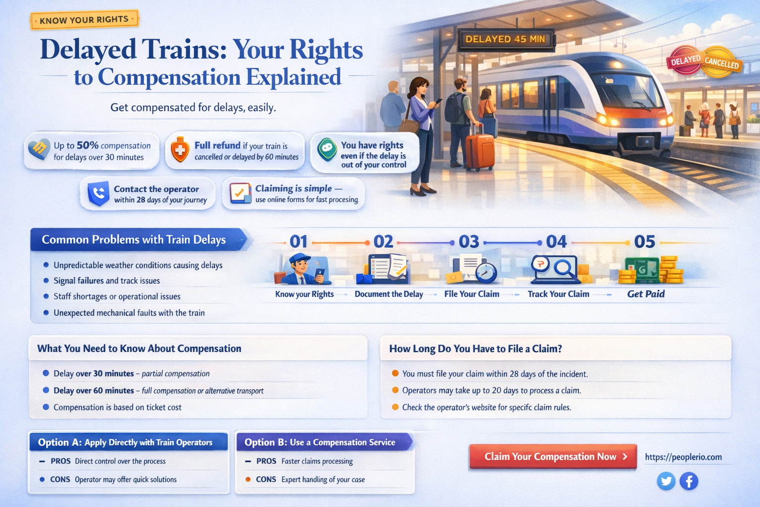 can you claim compensation for delayed trains