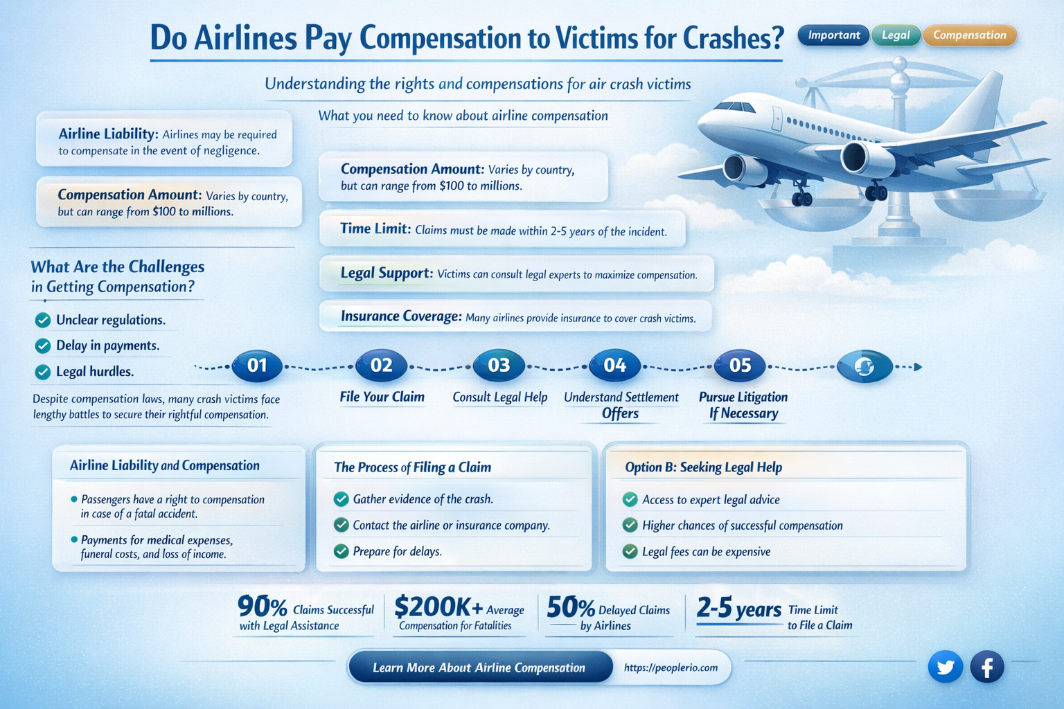 do airlines pay compensation to victims for crashes