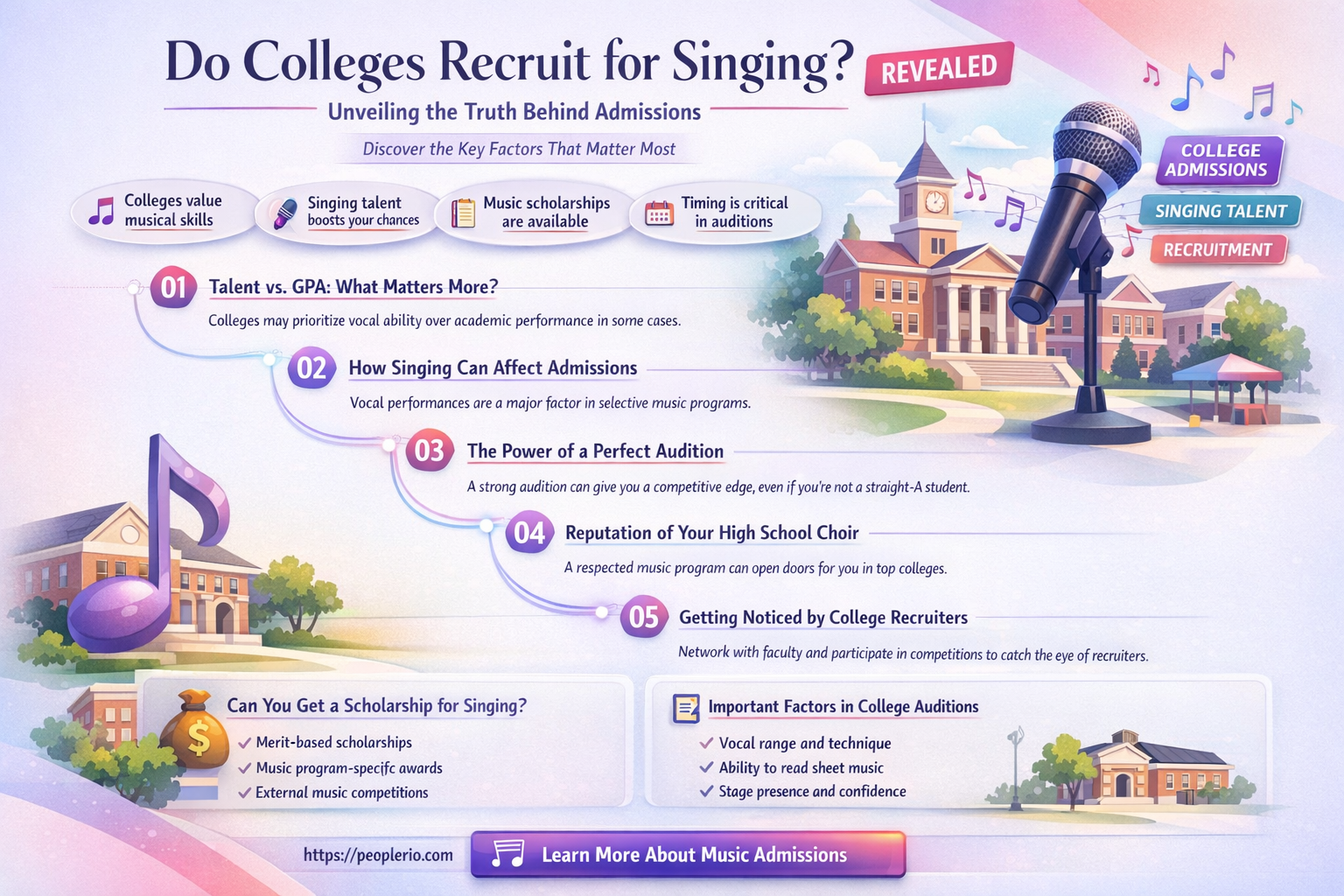 do colleges recruit for singing