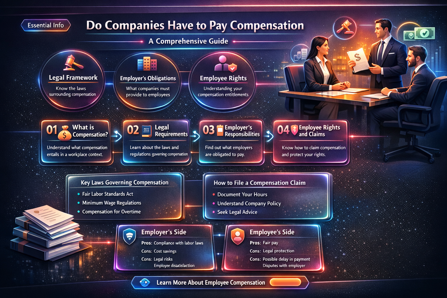 do companies have to pay compensation