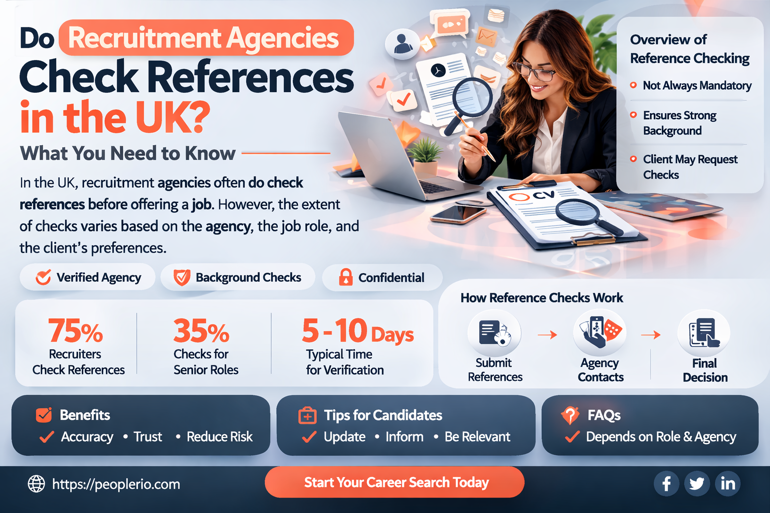 do recruitment agencies check references uk
