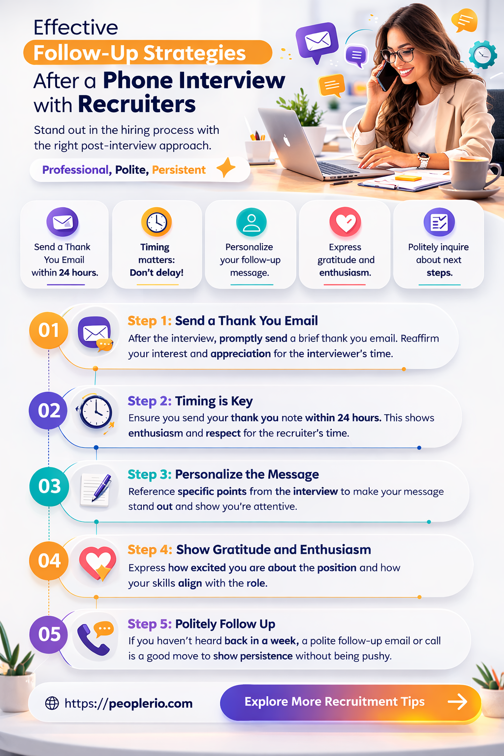 how to follow up with a recruiter after telephonic interview