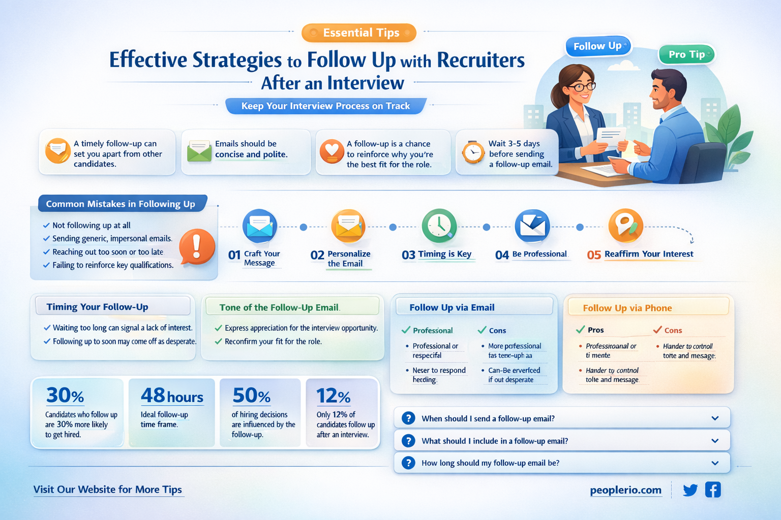 how to ask a recruiter for follow up