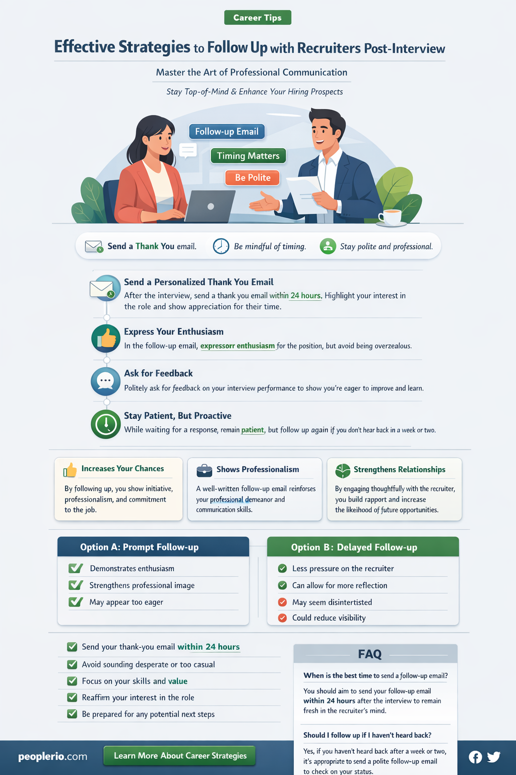 how to chase a recruiter after an interview