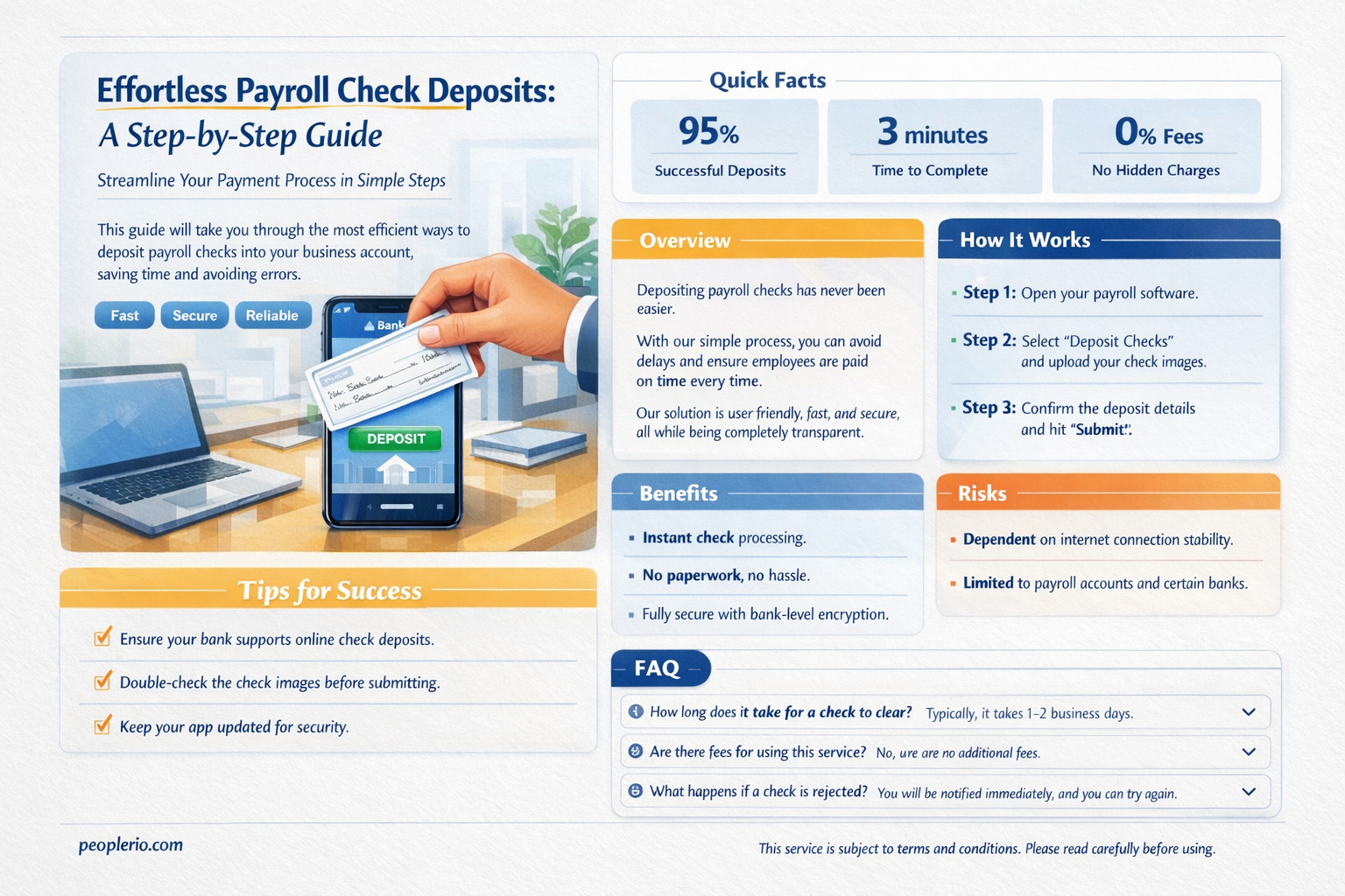 how to deposit a payroll check