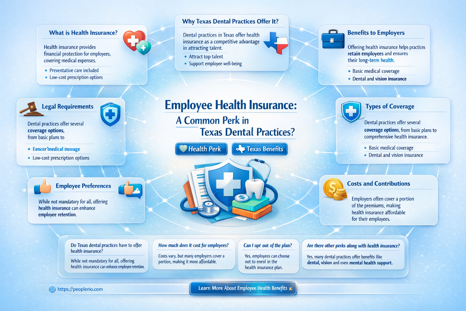 do most dental practices offer employee health insurance in texas