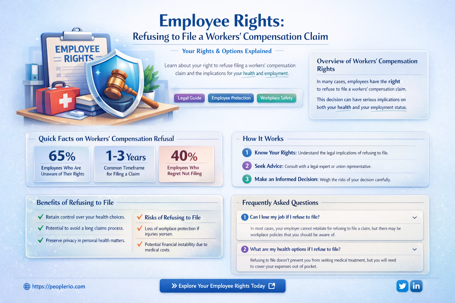 can an employee refuse to file a workers compensation claim