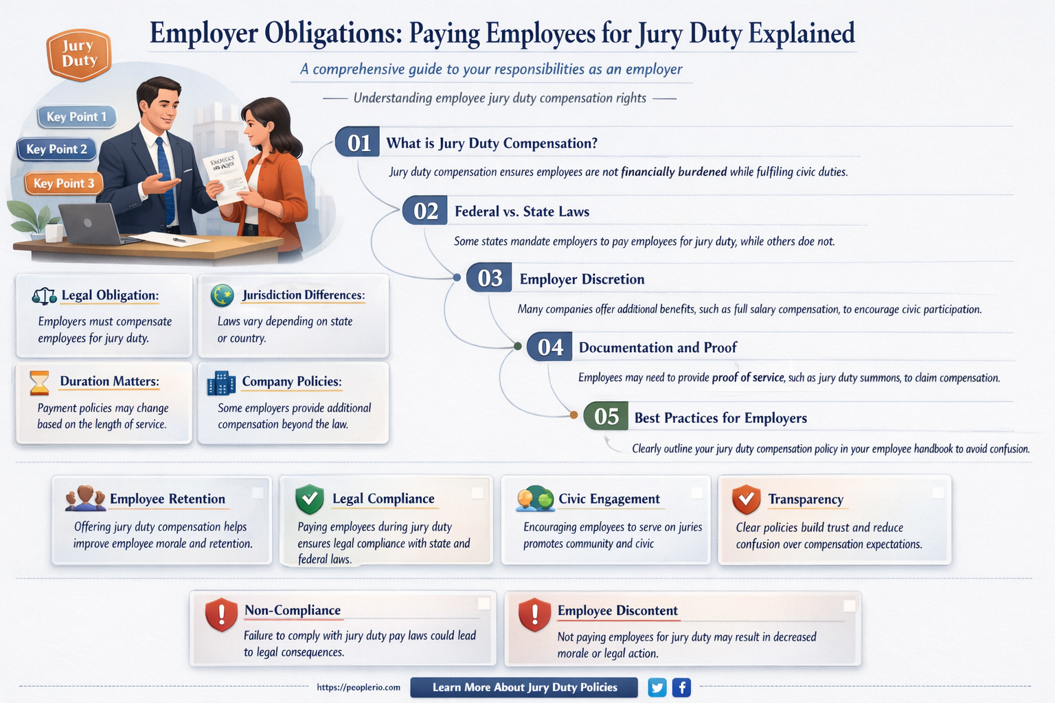 does employer have to pay employee for jury duty