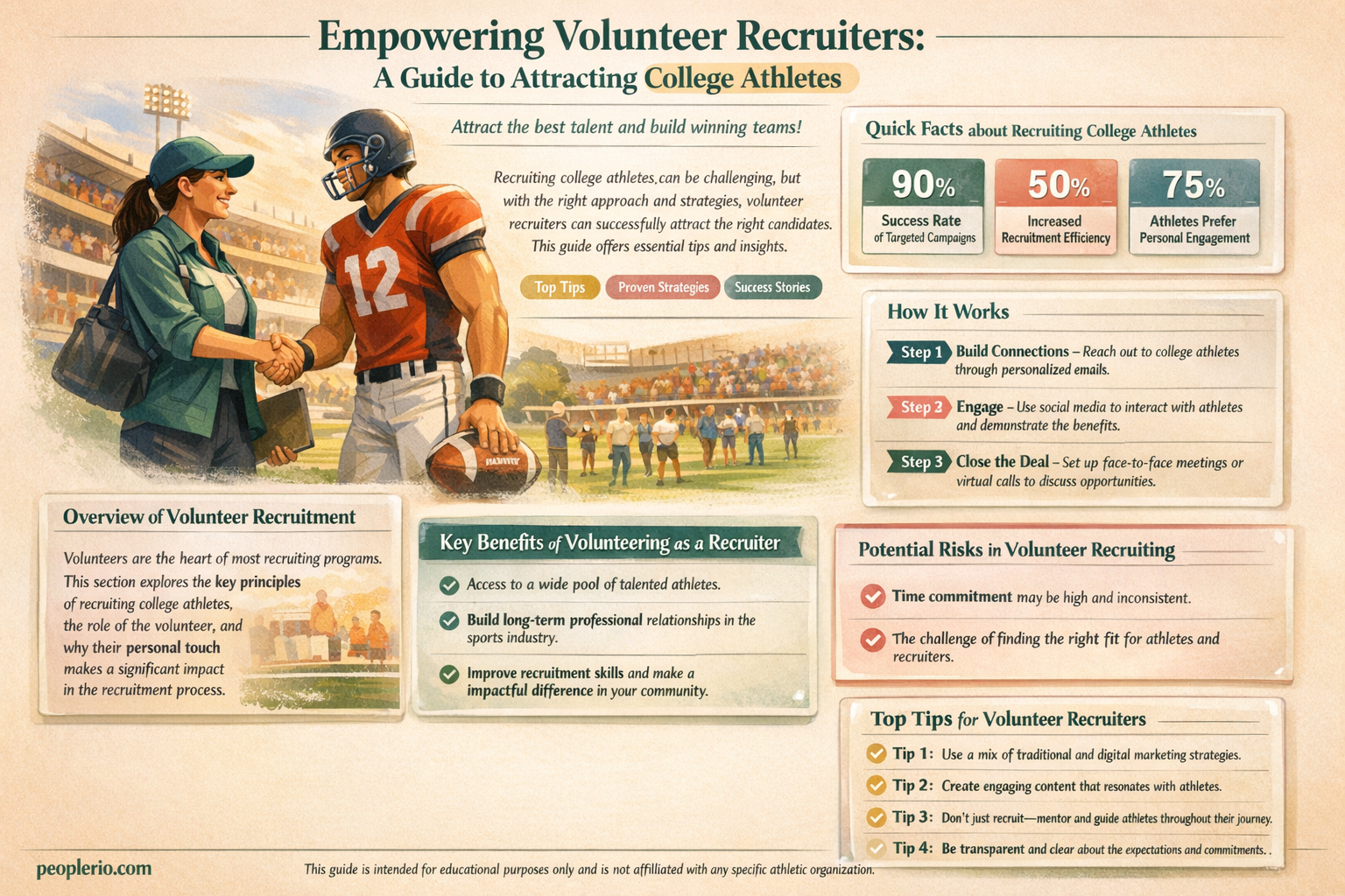can a volunteer recruit colleges athletes