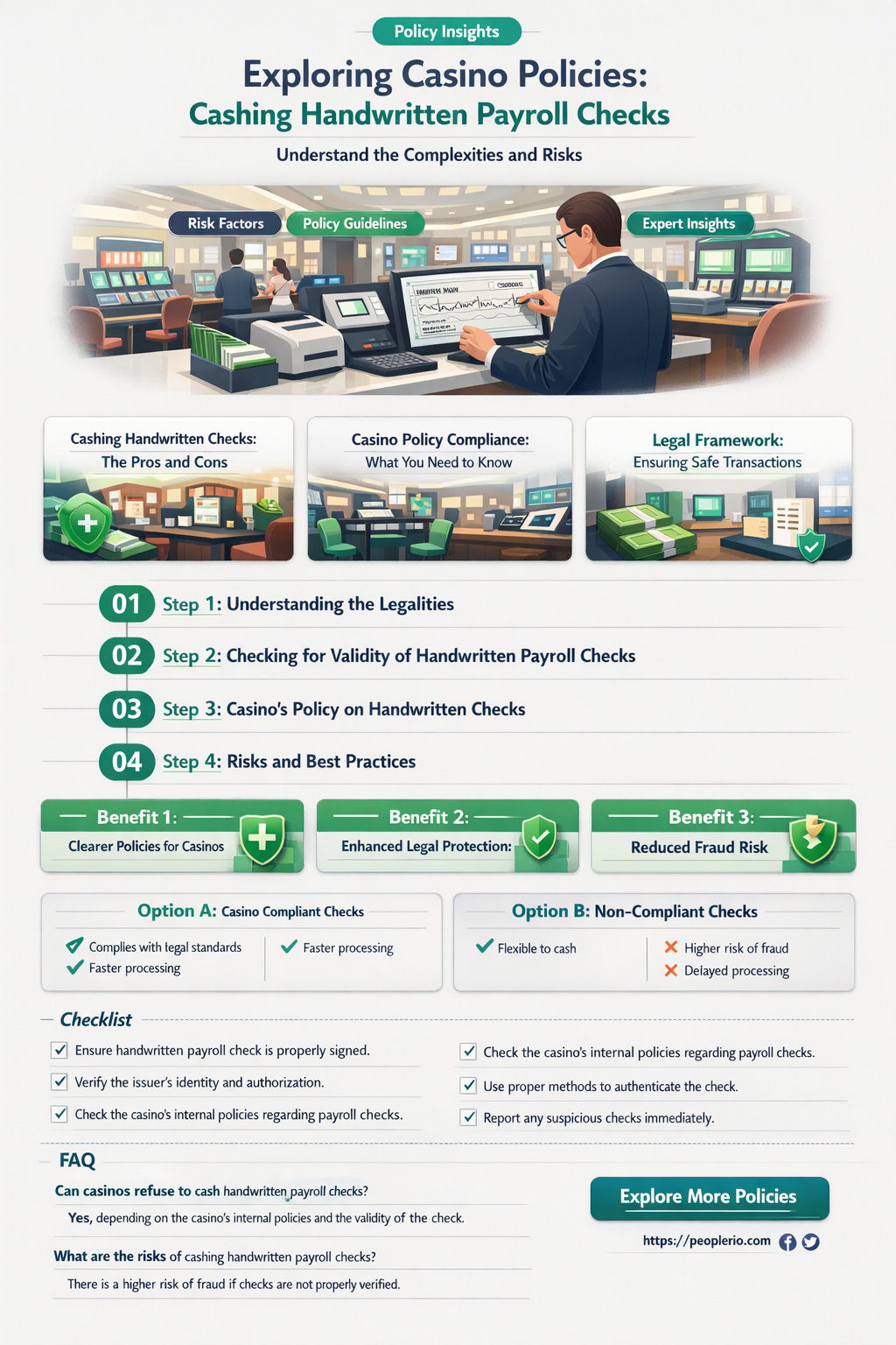 do casinos cash checks handwritten payroll check