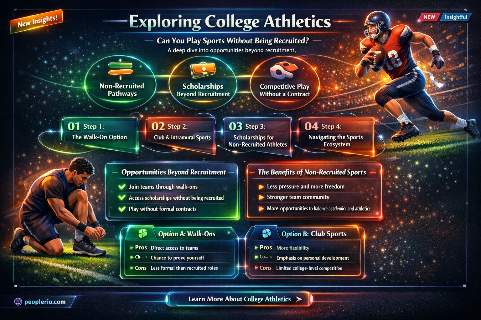 can you play sports in college without being recruited