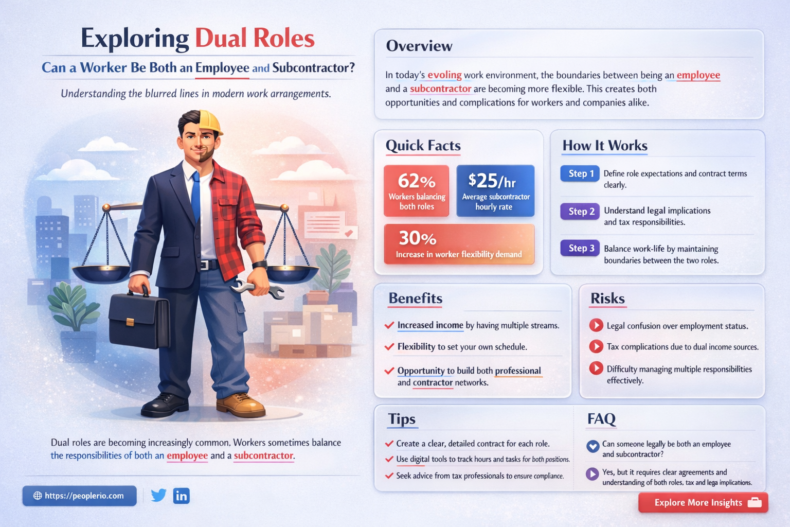can a worker be an employee and subcontractor