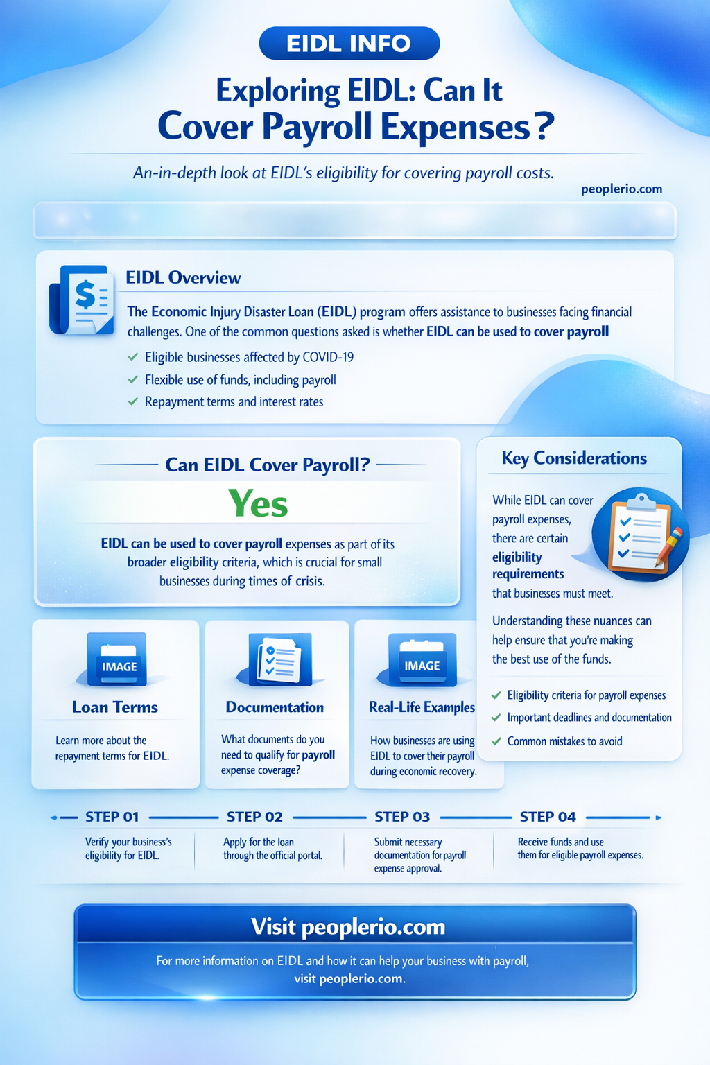 can eidl be used for payroll