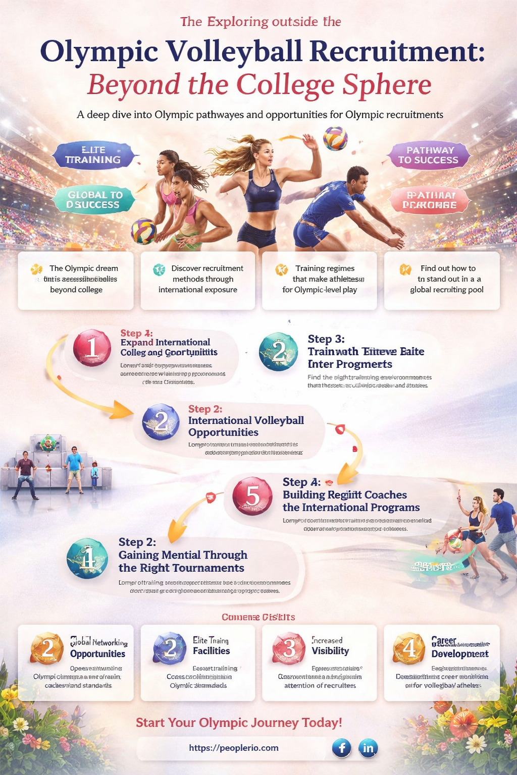 do olympic volleyball only recruit from college