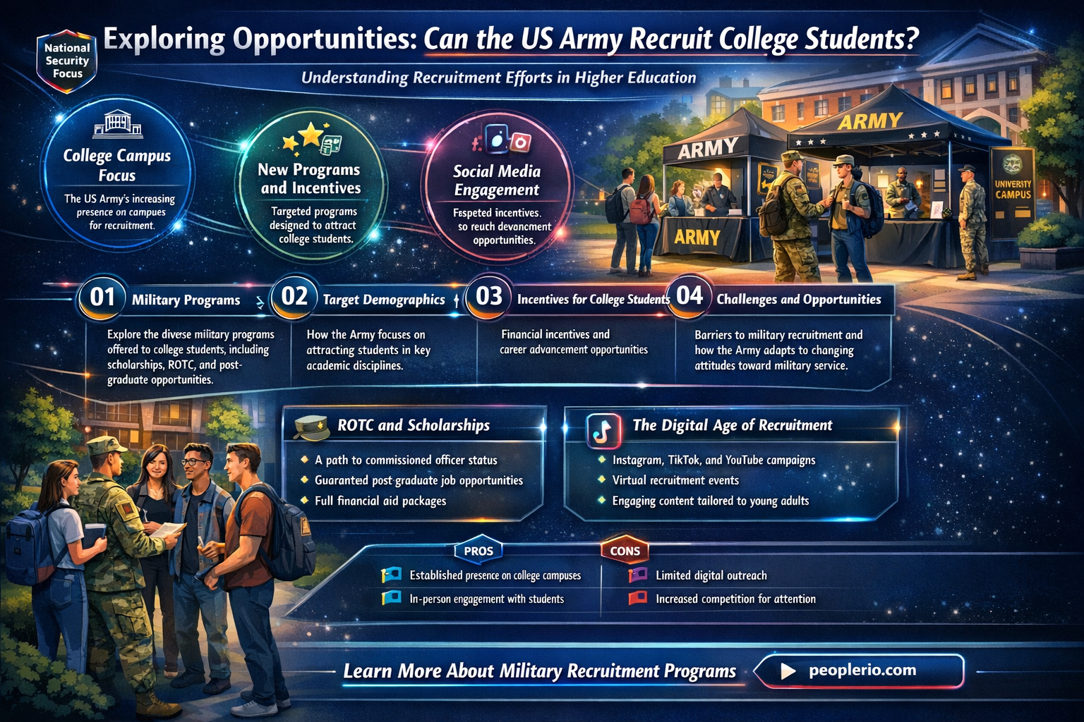 can the us army recruit college students