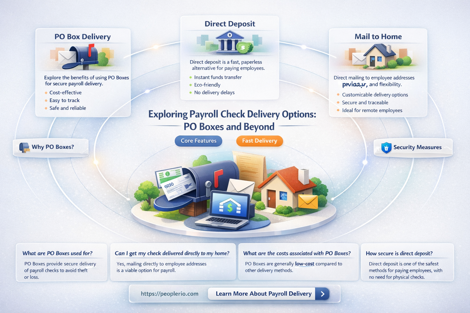 can you use a po box for payroll checks