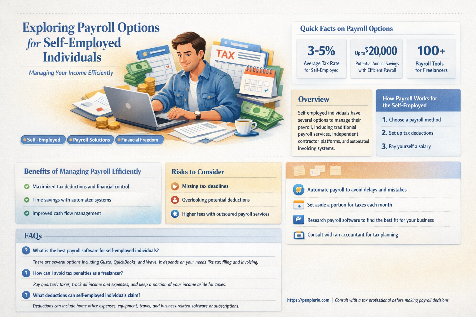 can a self employed person be on payroll