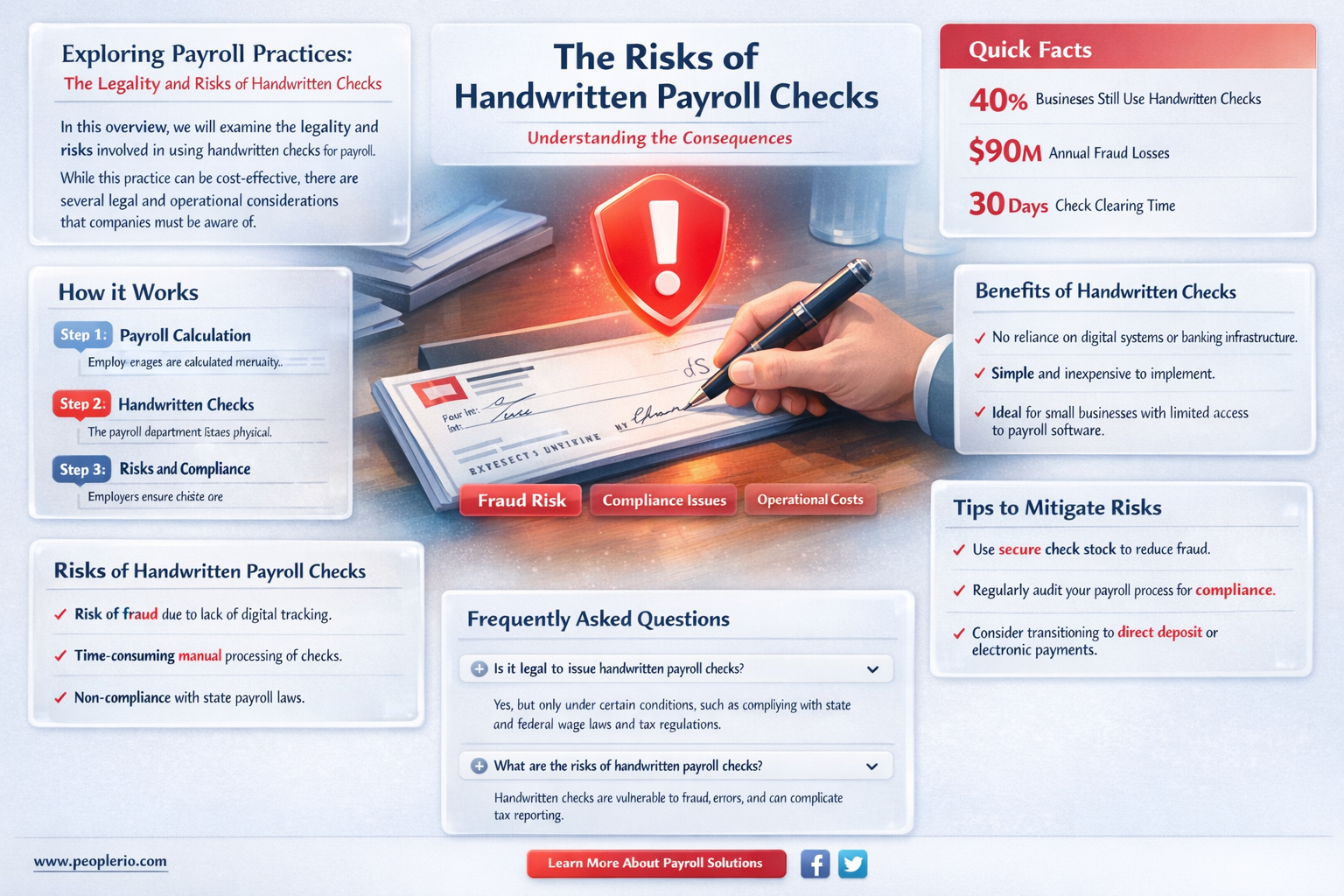 can a payroll check be handwritten