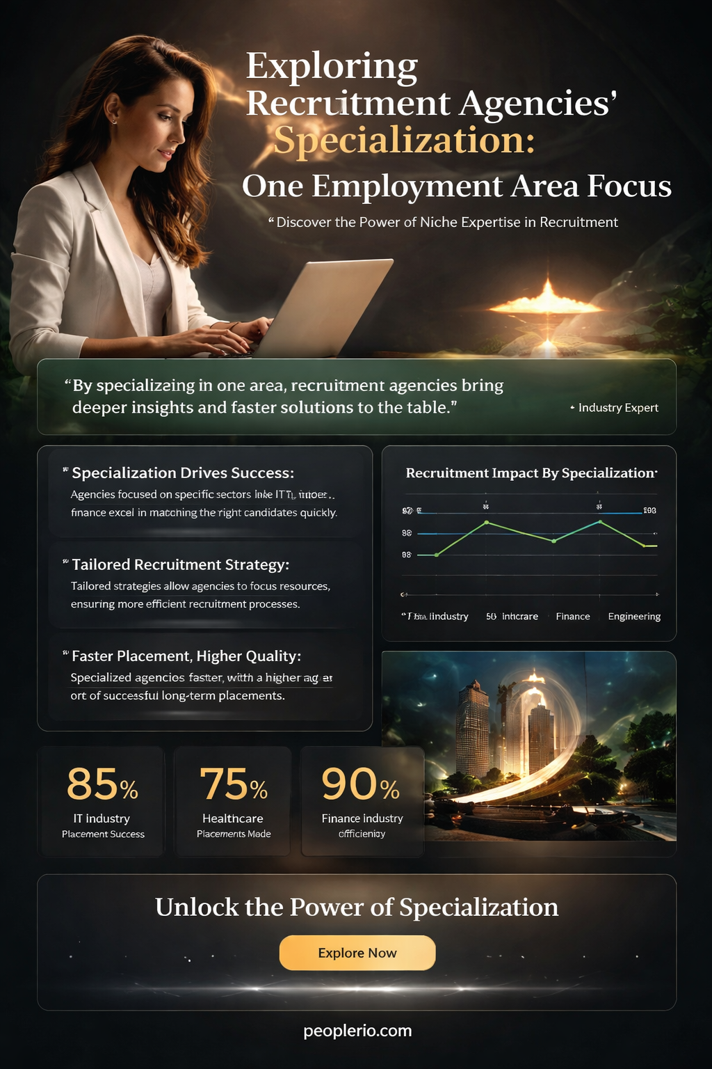 do recruitment agencies focus on one employment area