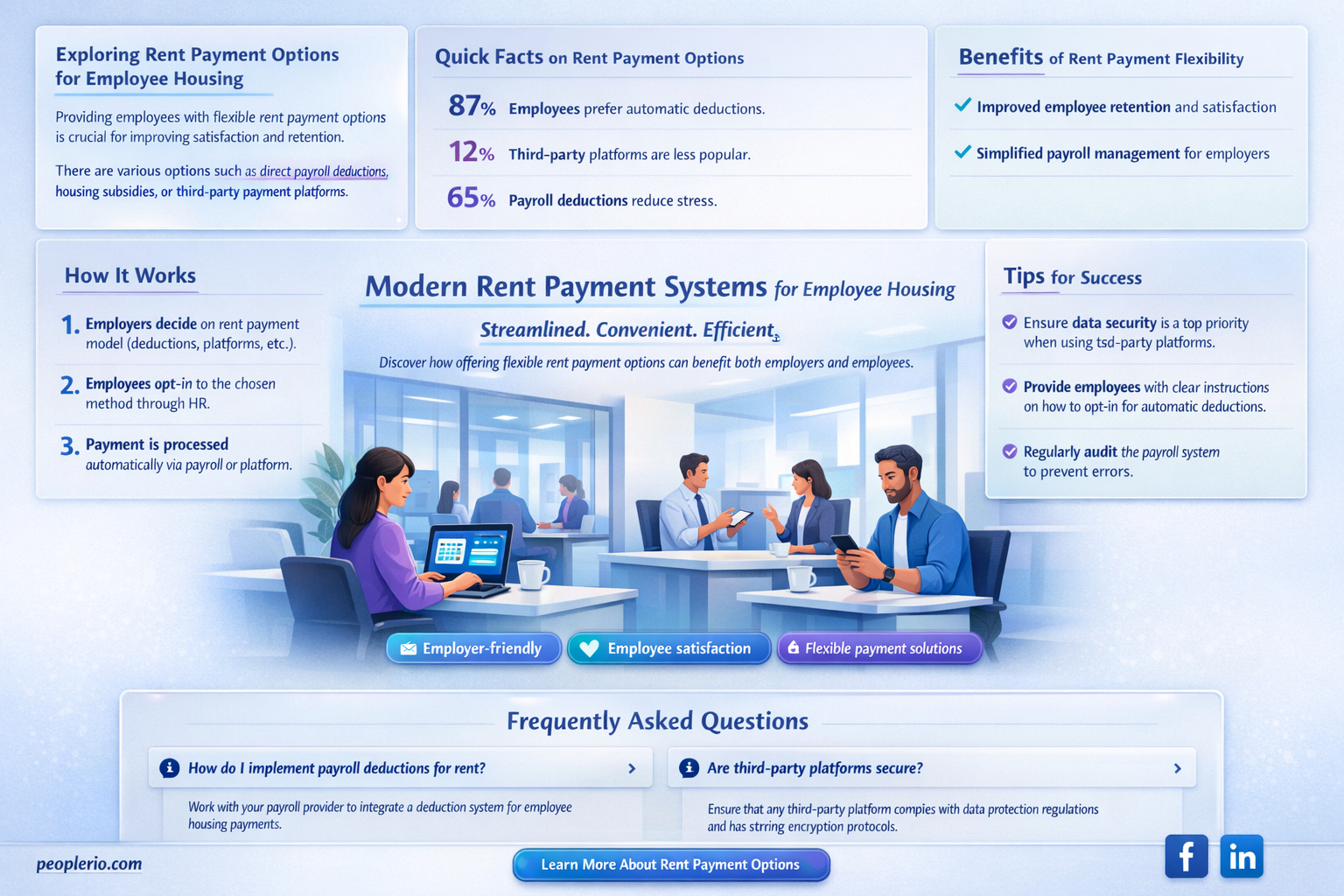 can a business pay rent for an employee