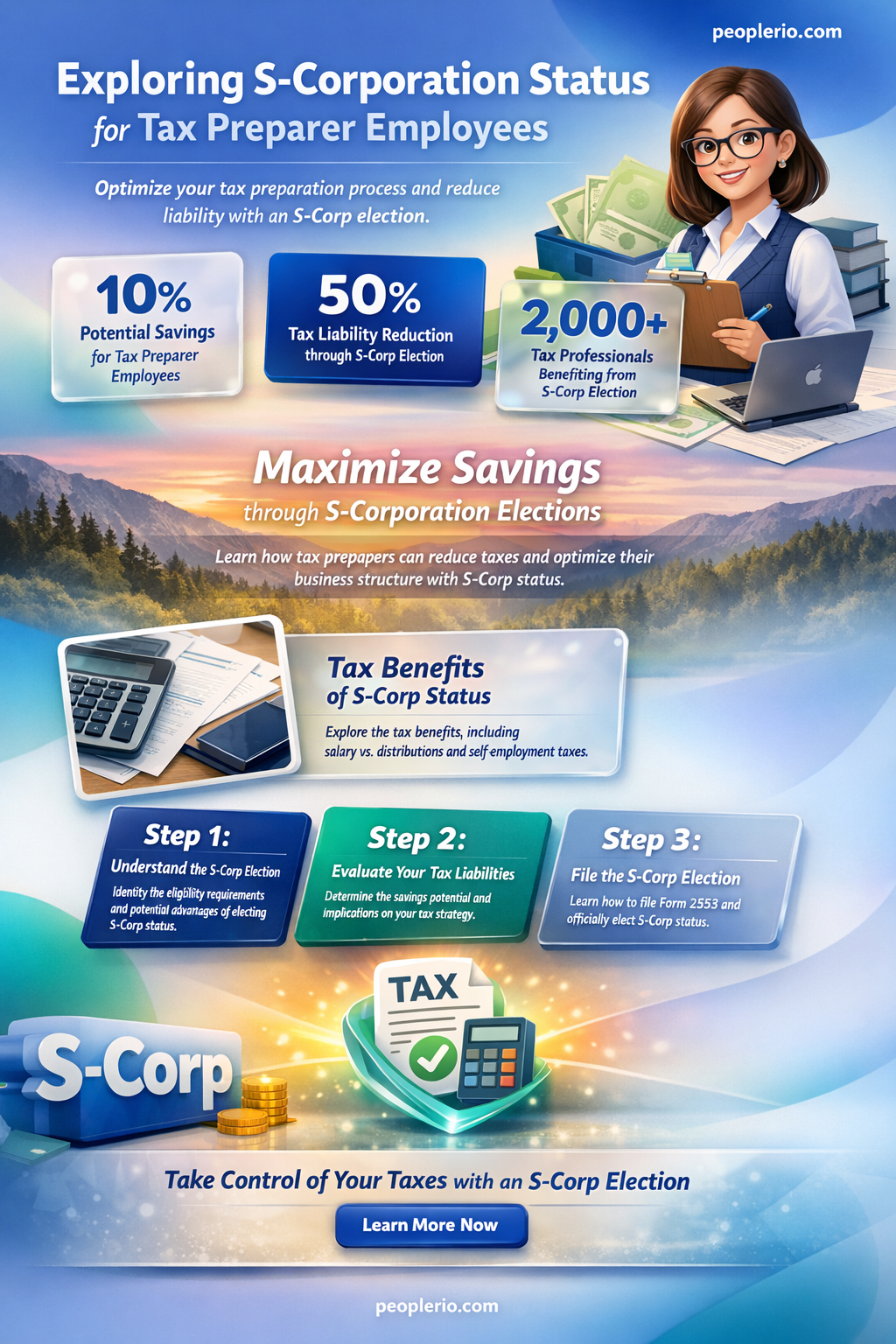 can a tax preparer employee operate as an s-corporation
