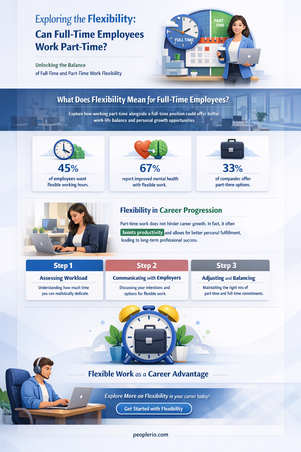 can a full time employee work part time