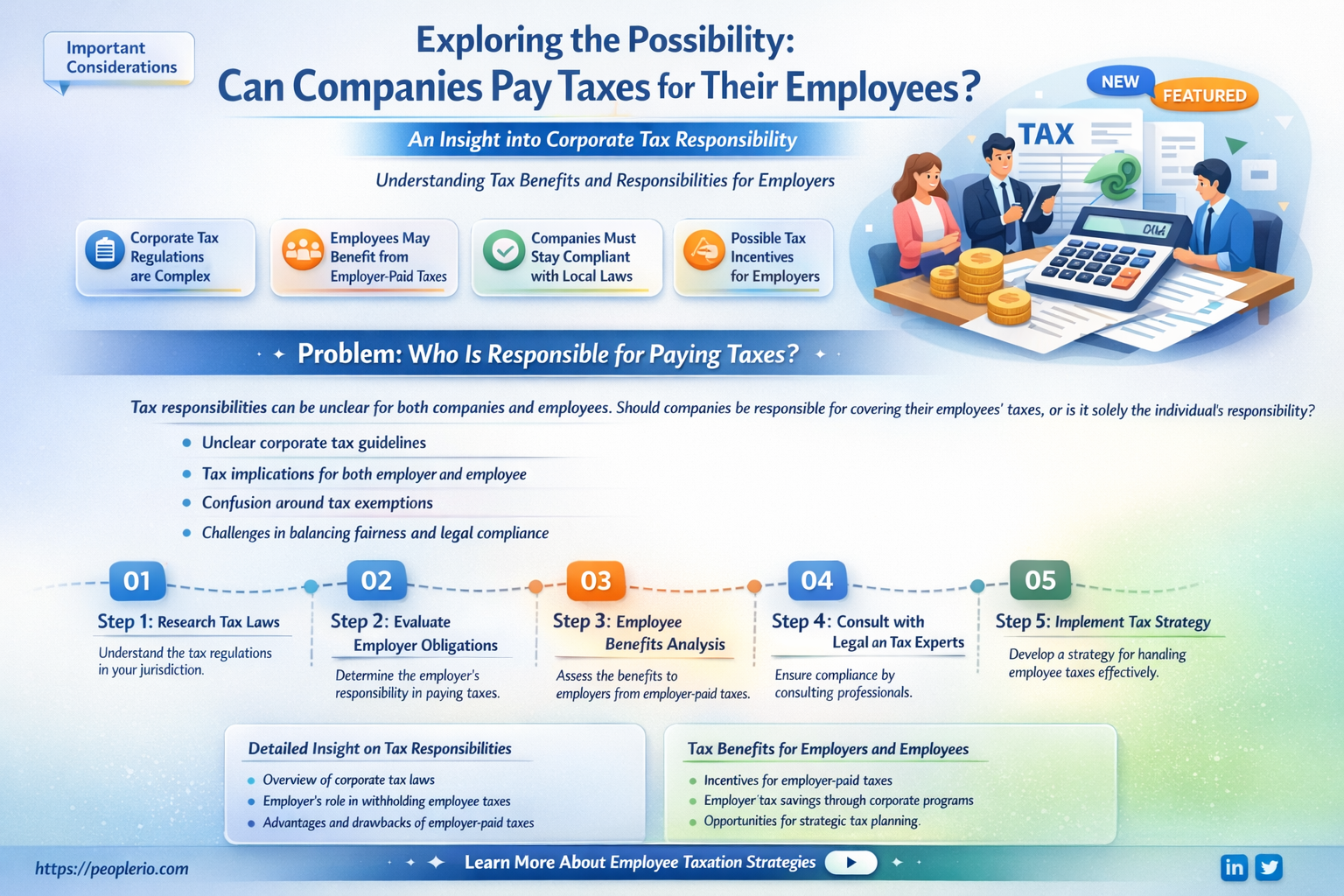 can a company pay taxes on behalf of employee