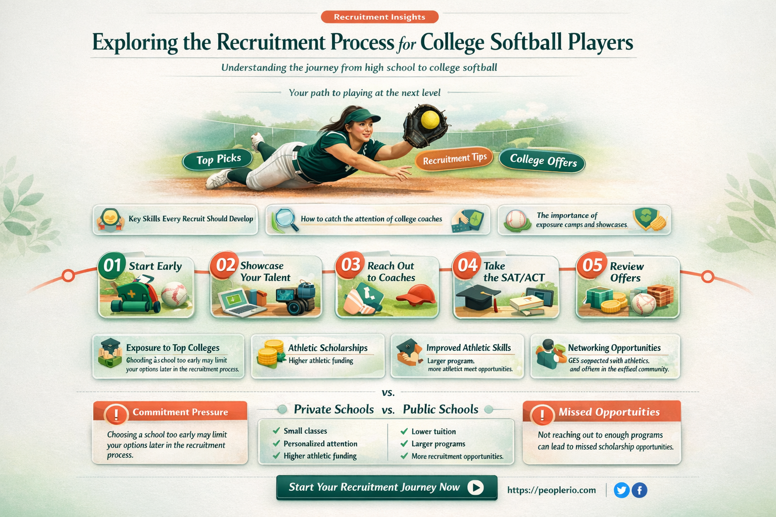 are college softball players recruited