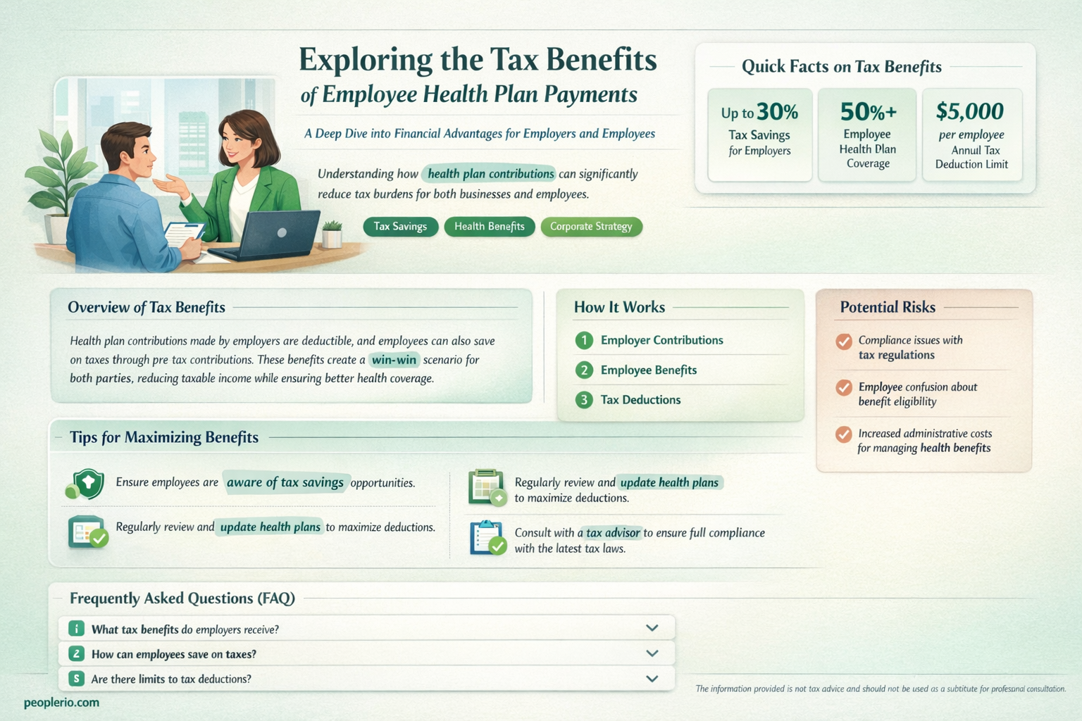 are payments to employee health paln tax deductable