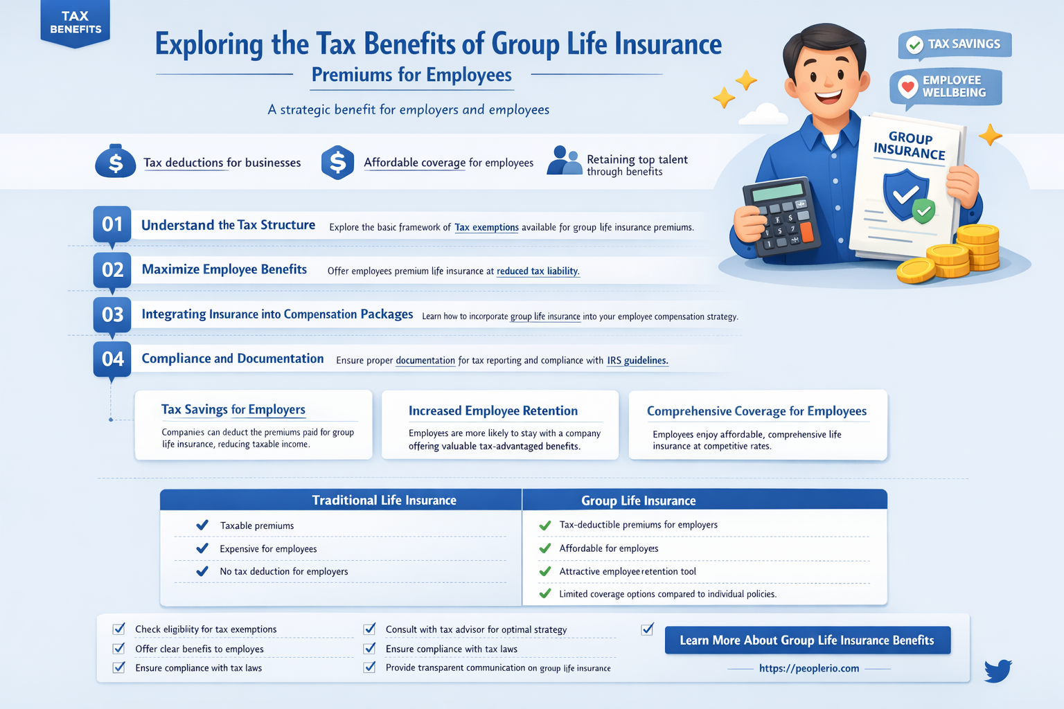 are group life insurance premiums tax deductible to employee