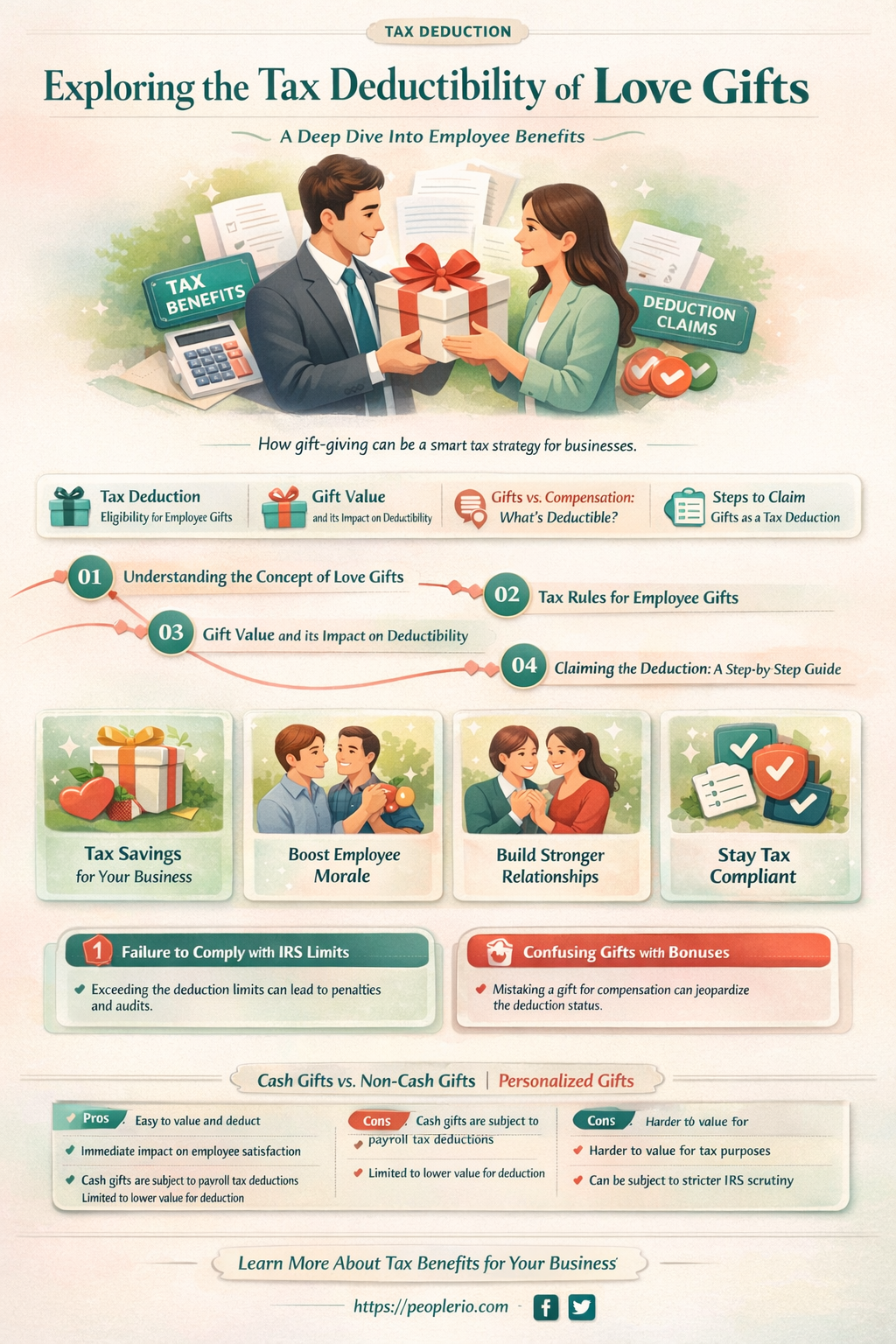 are love gifts to compensate an employee tax deductible