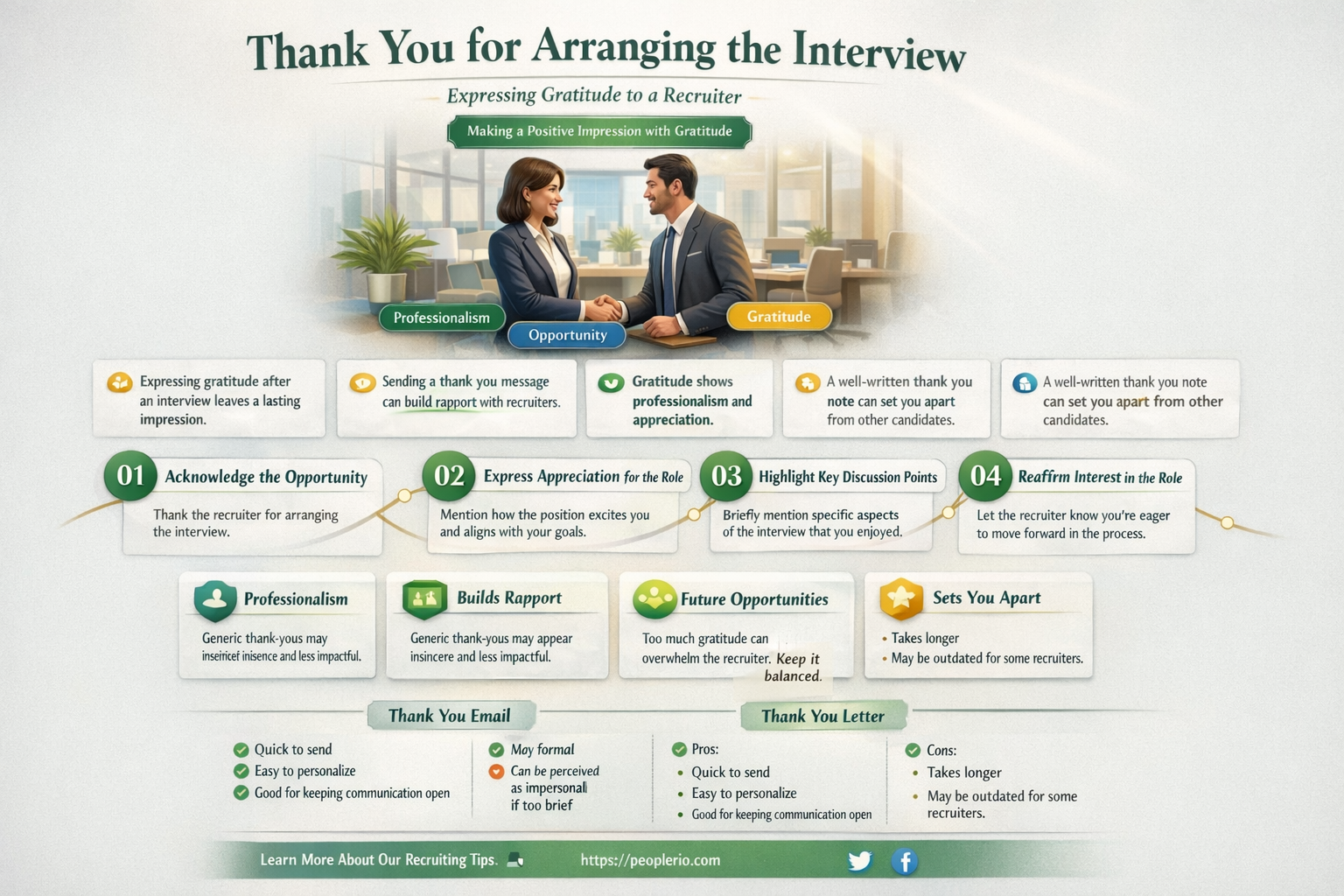 how do you thank a recruiter for an arranging interview