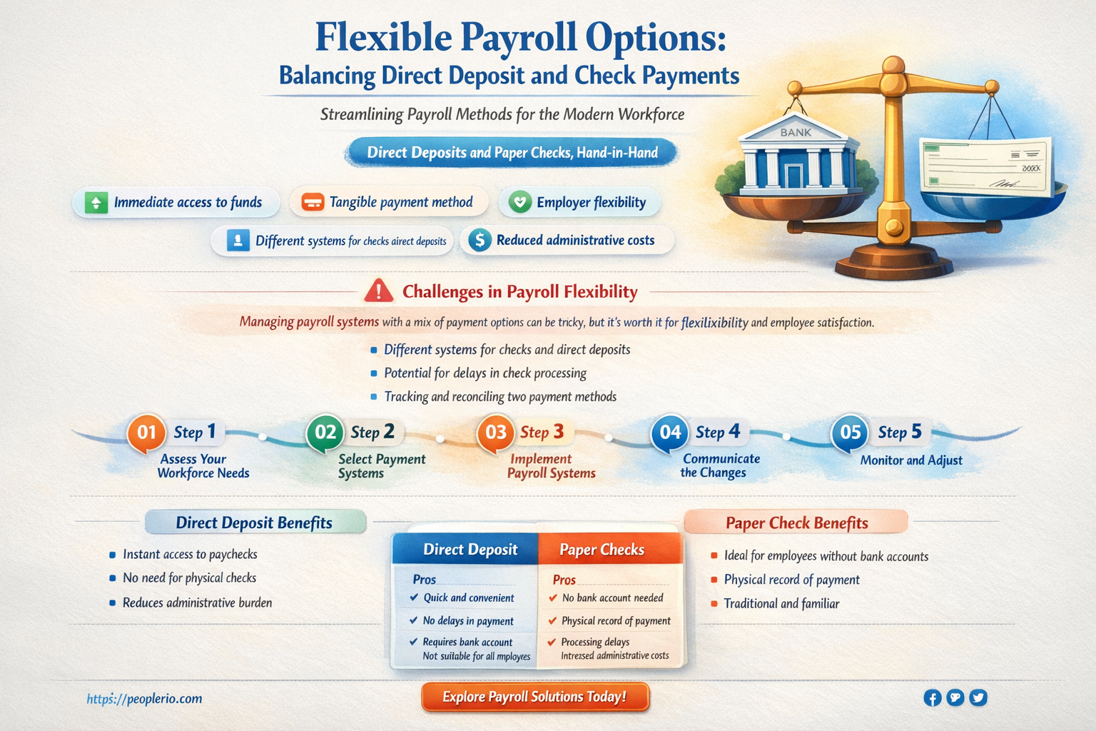 can payroll be split between direct deposit and a check