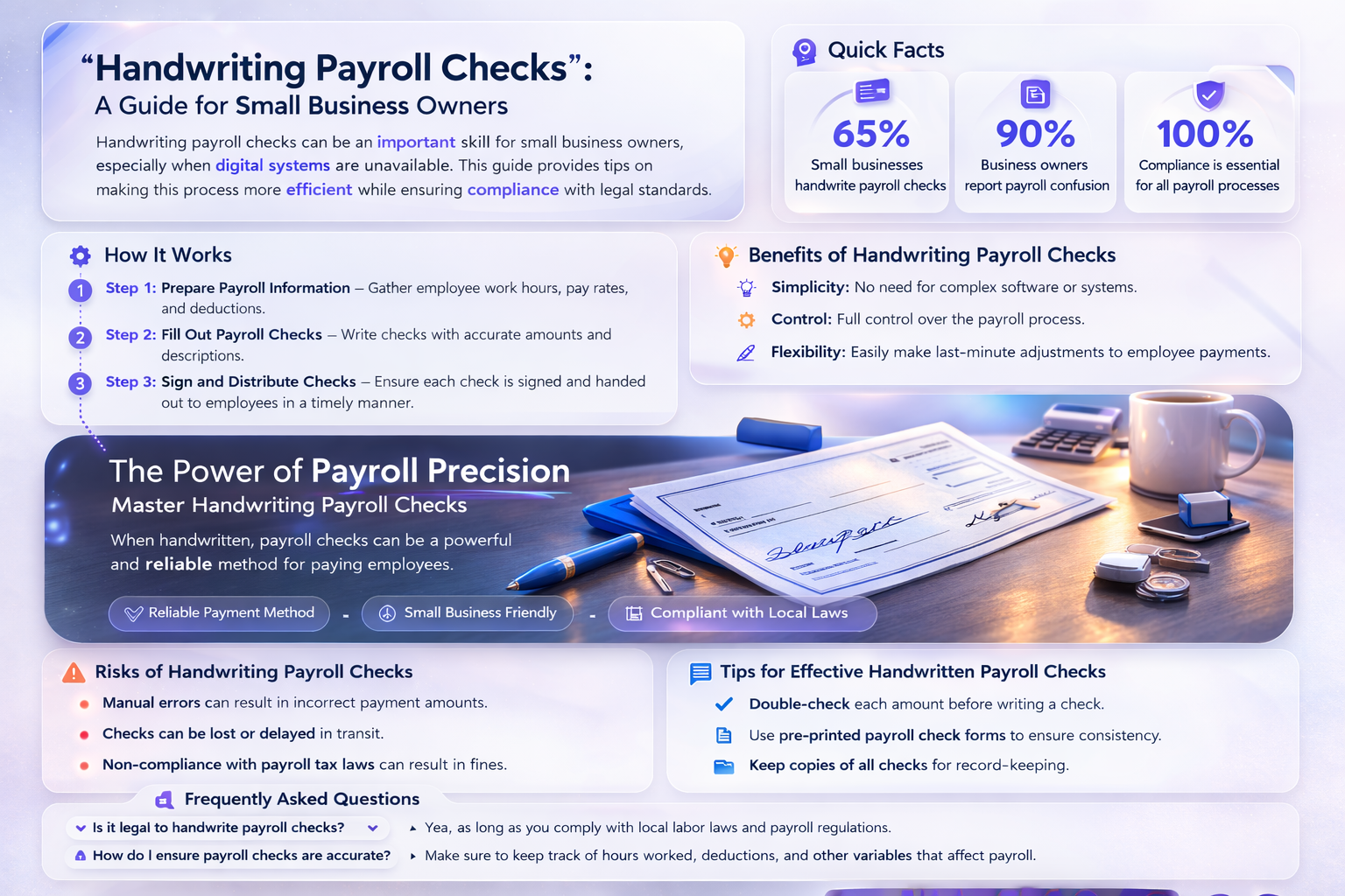 can you hand write payroll checks