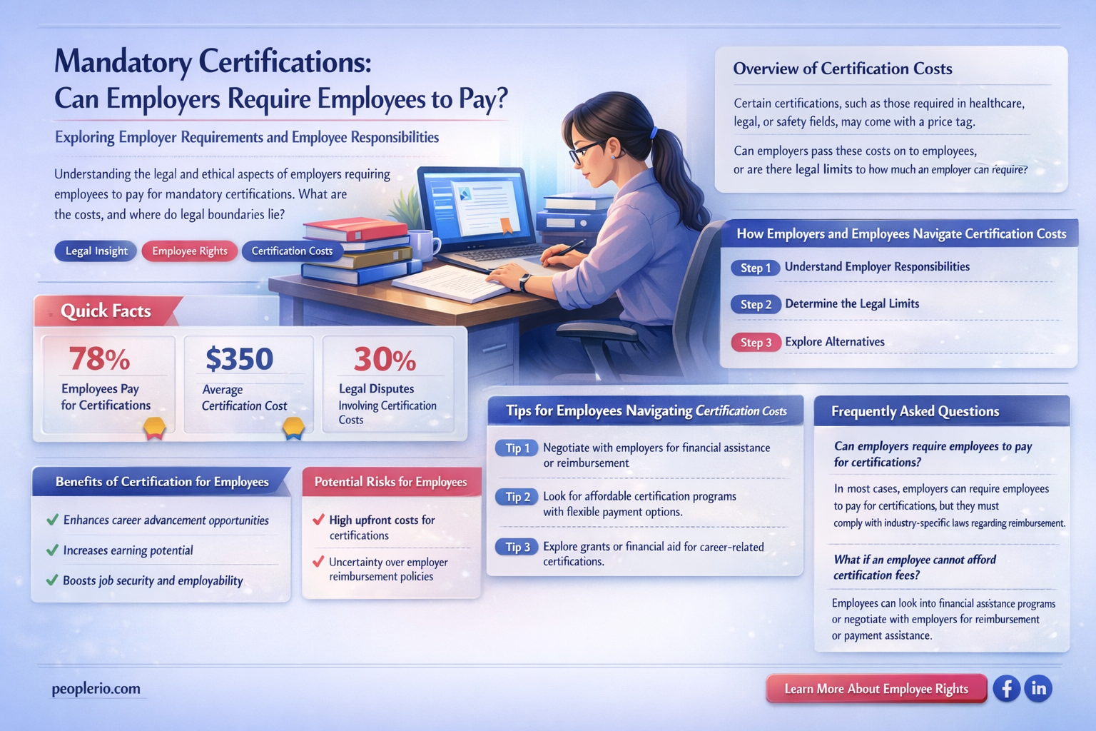 can a company force an employee to pay for certifications
