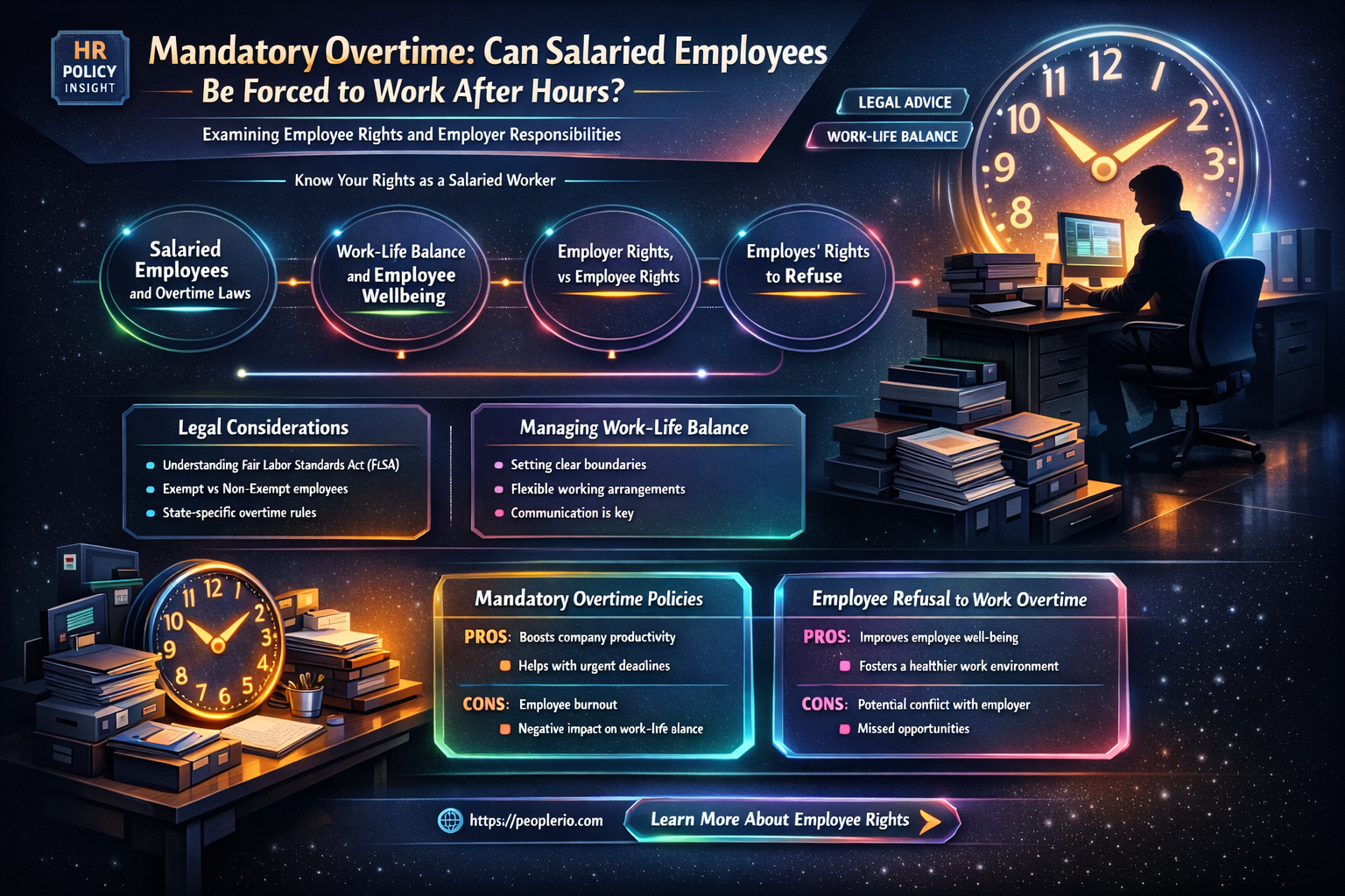 can a salaried employee be forced to work after hours