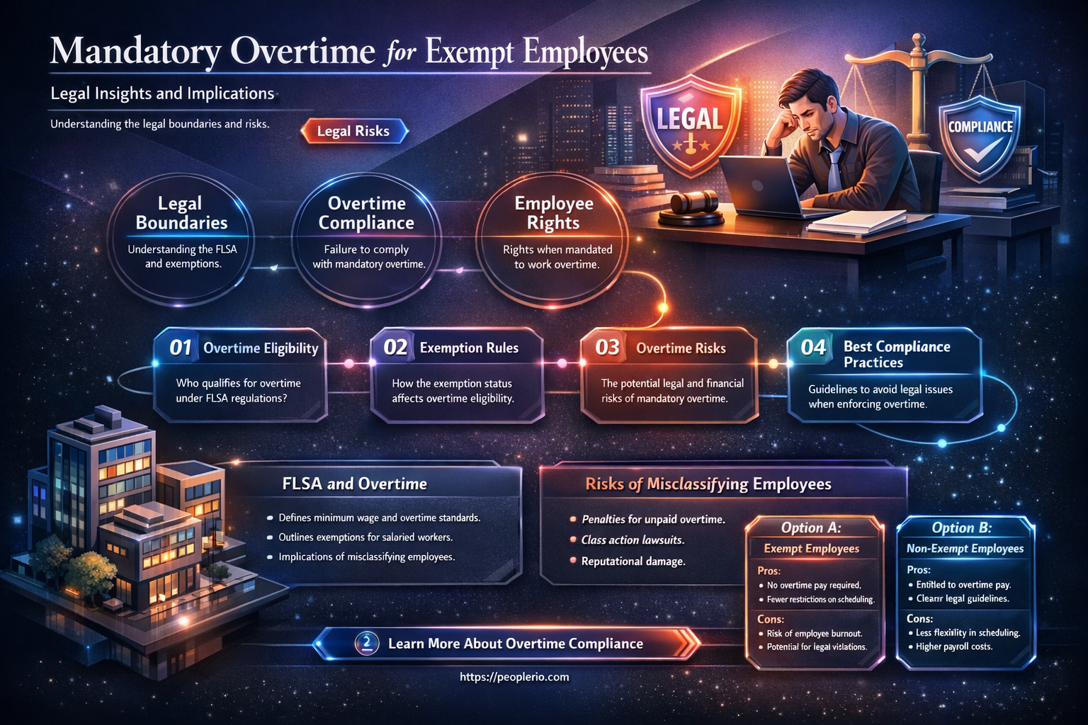 can a company force an exempt employee to work overtime