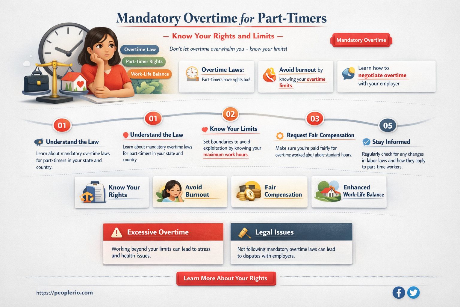 can a part time employee be forced to work overtime