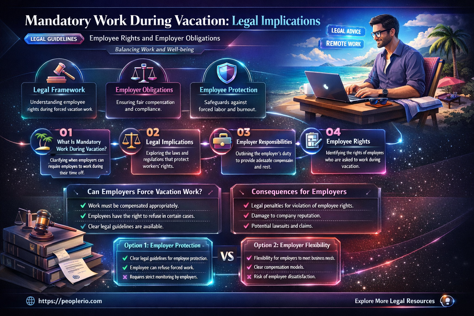 can a manager employee required to work on vacation