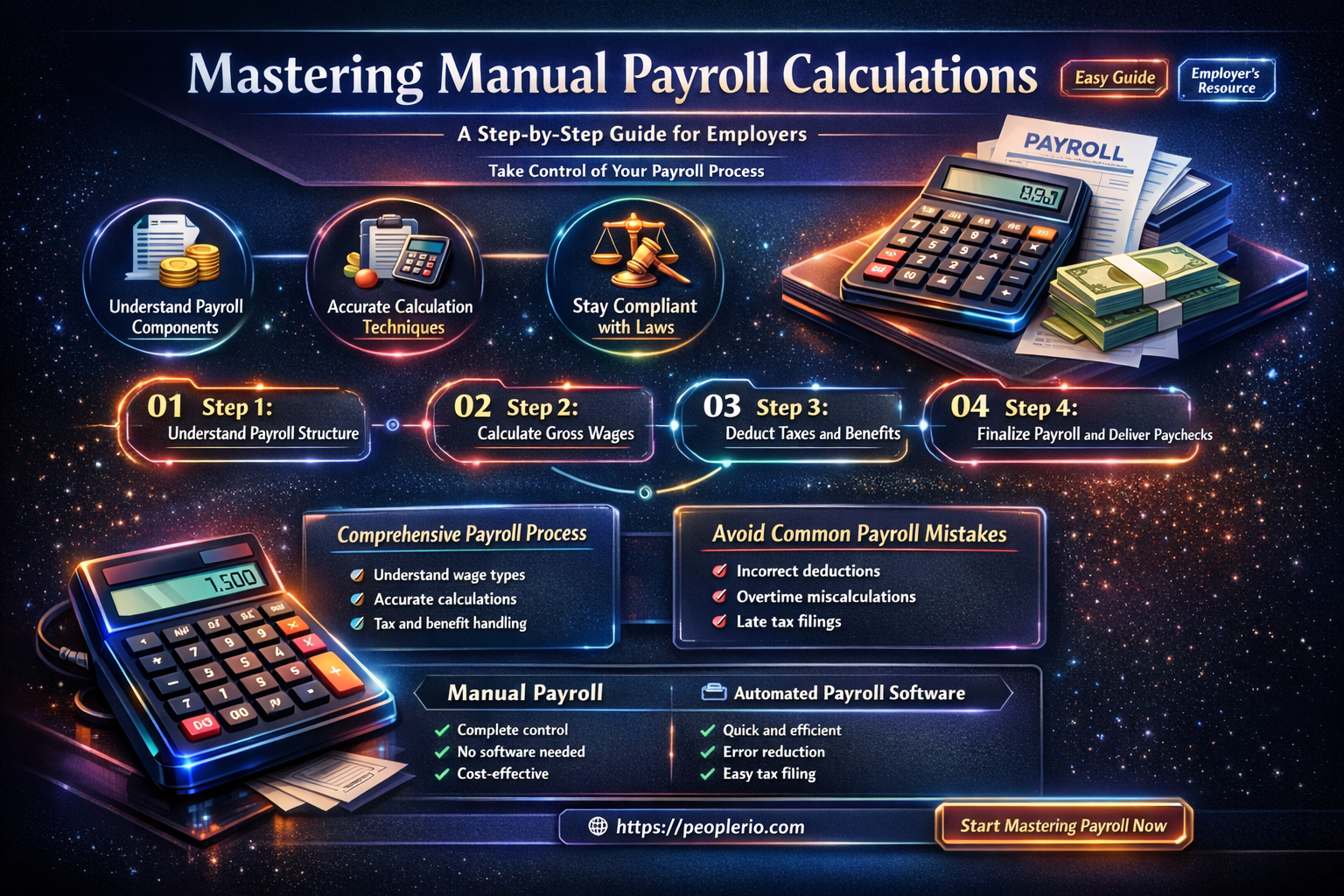 how to calculate payroll manually